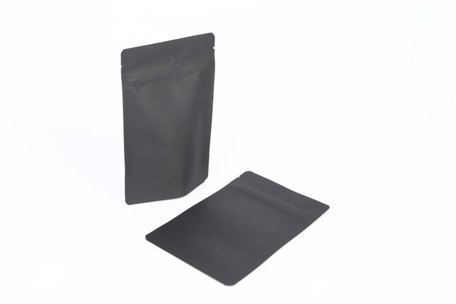 Eco Stand Up Pouches Black Kraft 80x50x130mm 