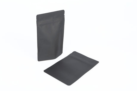 Eco Stand Up Pouches Black Kraft 130x80x205mm 