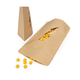 Stand Up Pouches Kraft With Lightning Bolt Window 130x79x206mm - 25 pcs