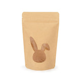 Stand Up Pouches Kraft With Rabbit Window 130x79x206mm - 25 pcs