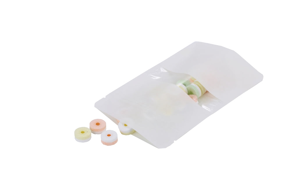 Stand Up Pouches White Kraft | 57 grams | 100x60x150mm - 100 pcs