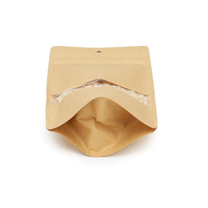 Stand Up Pouches Kraft 100x60x150mm | 57 grams with hang hole - 100 pieces