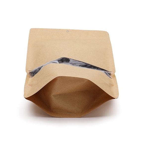 Stand Up Pouches Kraft 170x90x285mm | 340 grams With hang hole - 100 pieces