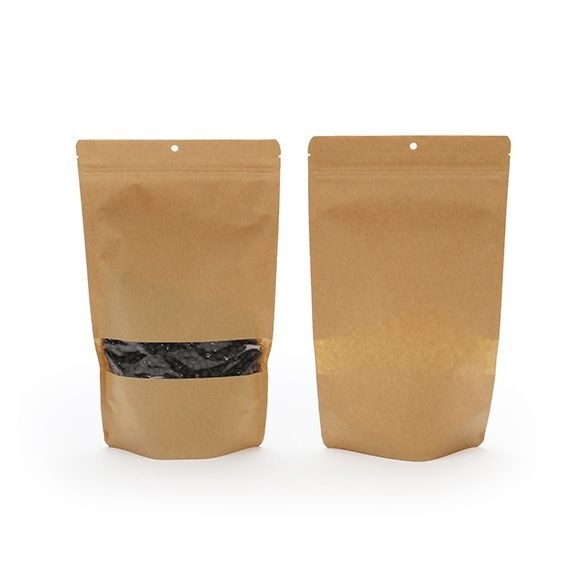 Stand Up Pouches Kraft 170x90x285mm | 340 grams With hang hole - 100 pieces