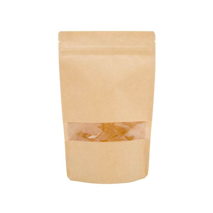 Stand Up Pouches Kraft 150x90x230mm with Window 