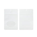 Stand Up Pouches White kraft With Oval Window 102x60x152mm With Hanghole - 100 pcs