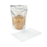 White Backed Stand Up Zipper Pouch 150x90x230 mm with Hang Hole - 100 Pieces