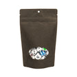 Stand Up Pouches Kraft Black with oval Window 130x80x205mm with hanghole | 113 grams 