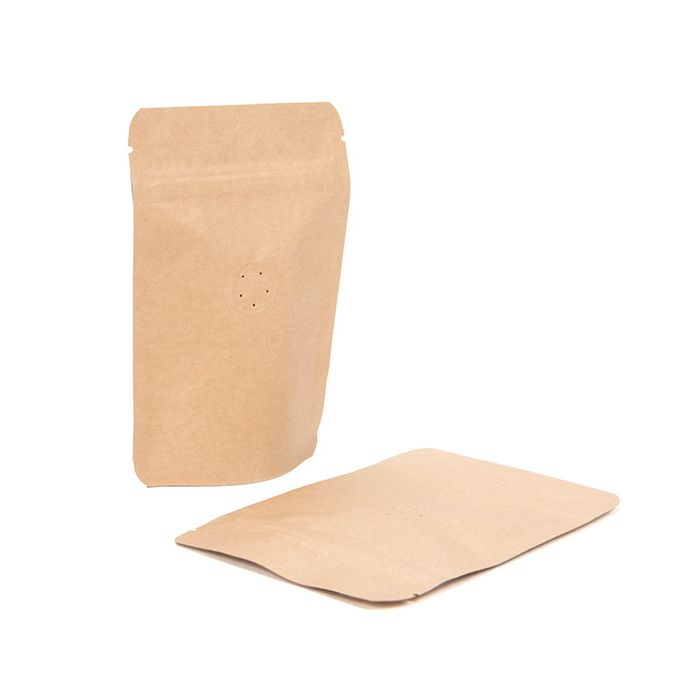 Stand Up Pouches Kraft 102x60x152mm | 57 grams | w/Valve - 100 pcs