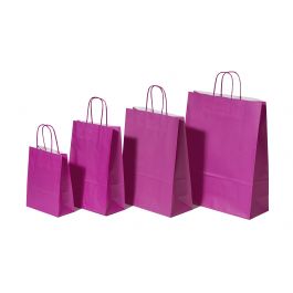 Paper Carry Bags Purple 180+80x220mm - 50 pcs