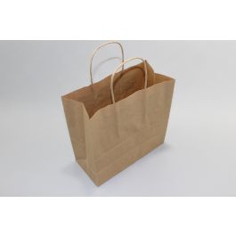 Paper Carry Bags Brown 180+80x220mm - 50 pcs
