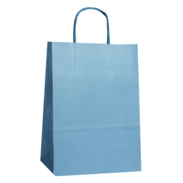 Paper Carry Bags Blue 180+80x240mm - 50 pcs