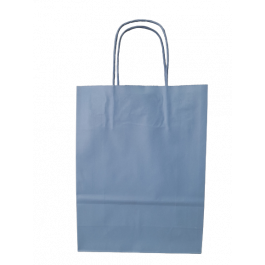 Paper Carry Bags Pastel Blue 180+80x220mm - 50 pcs