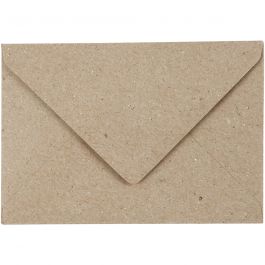 Recycled Envelopes, beige, envelope size 7,8x11,5 cm, 120 g - 50 pcs