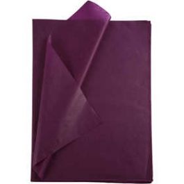 Tissue Paper, sheets 50x70 cm, 14 g, burgundy - 25 sheets