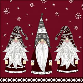 Table Napkins, Gnomes, size 33x33 cm - 20 pcs