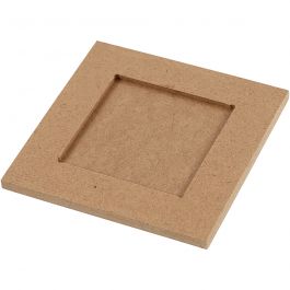 Collage Frame, size 10x10 cm, depth 3 mm, MDF, inner size 6x6 cm - 1 pc