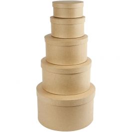 Boxes set round 80 - 190 mm - 5 pcs