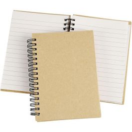 Spiral Bound Notebook, brown, A6, 60 g - 1 pc
