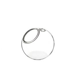 Glass ball flat bottom with hole Ø60 mm - 6 Pcs