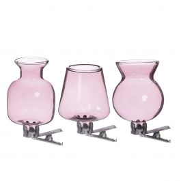 Vases on clip assorted of 3 pieces Pink (1 pcs.) [IFS-28094]