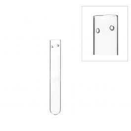 Glass Test tube 1.5cm diameter 15cm high, with 2 holes - 12 pcs
