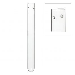 Glass Test tube 2cm diameter 20cm high, with 2 holes - 12 pcs