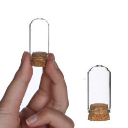 Glass mini Domes Ø2cm and 4cm high with cork - 12 pcs