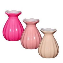 Flower vase Ø70 h: 90 mm Pink assorti - 12 Pcs