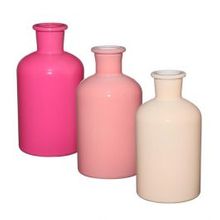 Glass bottle Ø70 h: 120 mm Assorti Pink - 12 Pcs