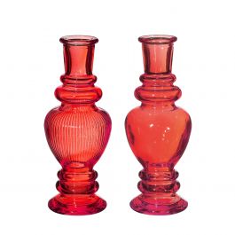 Vase Venice Red H: 155 x Ø57 mm - 12 Pcs
