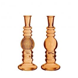 Candle holder Florance Amber H: 230 x Ø85 mm - 6 Pcs