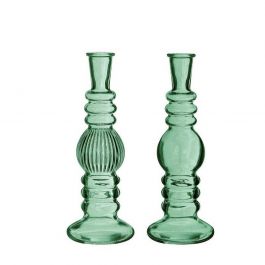 Candle holder Florance Green H: 230 x Ø85 mm - 6 Pcs
