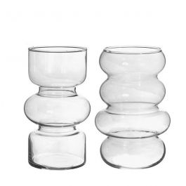 Flower vase Ø100 mm H: 180 mm Transparent - 6 Pcs