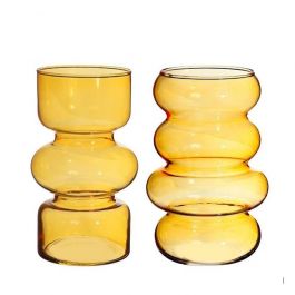 Flower vase Ø100 mm H: 180 mm Ochre - 6 Pcs
