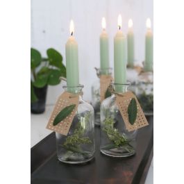 Diner Candles Green 110 mm - 7 pcs