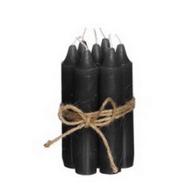 Diner Candles Black 110 mm - 7 pcs