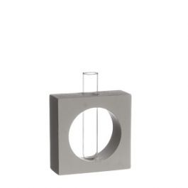 Cement base White glass tube 100x40x140mm - 1 pc