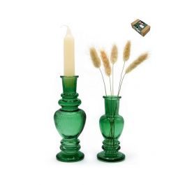 Candle Holder Dark Green - 2 holders