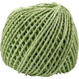 Paper Yarn Light Green 2.5 - 3 mm thick - 150 gram