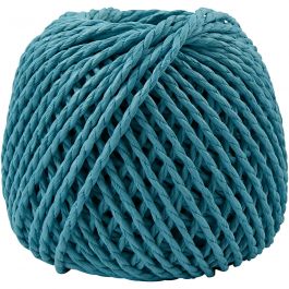 Paper Yarn Turquoise 2.5 - 3 mm thick - 150 gram