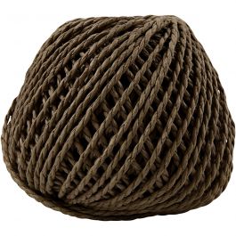 Paper Yarn Brown 2.5 - 3 mm thick - 150 gram