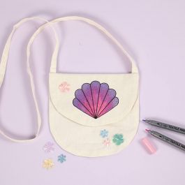 Shoulder Bags, size 15x14 cm, 110 g/m2, Light natural, seashell - 1 pc