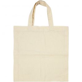 Shopping Bags, size 27.5x30cm, 135 g/m2, Light natural - 5 pcs