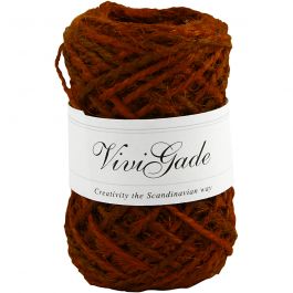 Natural Hemp, thickness 1 -2 mm, red - 30 mtr