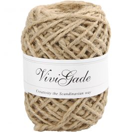 Natural Hemp, thickness 1 -2 mm, natural - 30 mtr