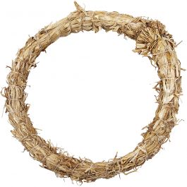 Straw Wreath , D: 21 cm, thickness 2 cm  - 1 pc