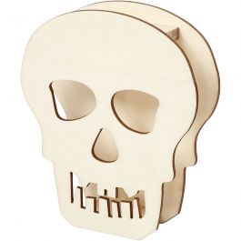 Skull, H: 13,5 cm, depth 3 cm, W: 11,5 cm - 1 pc