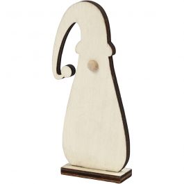 Christmas gnome, H: 10 cm, depth 1,5 cm, W: 4,5 cm, thickness 3 mm - 3 pcs