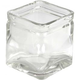 Square Candle Holder, H: 55mm, size 55x55mm - 12 pcs